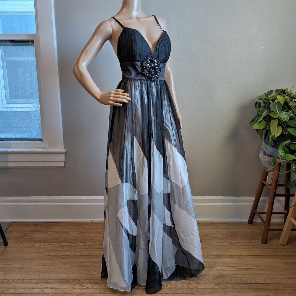 NWT Vintage Y2K Aspeed Prom Gown Maxi Dress Beaded Size Medium - Picture 3 of 14